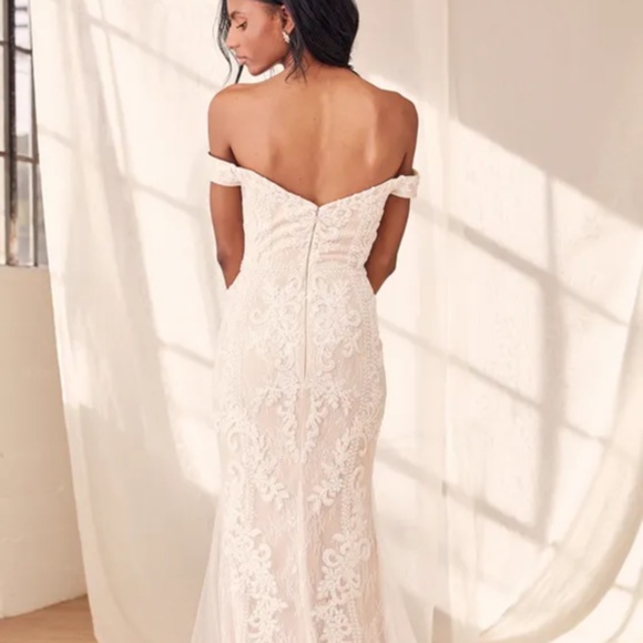 Promised Love Beaded Lace Off-the-Shoulder Maxi Dress - Picture 2 of 8